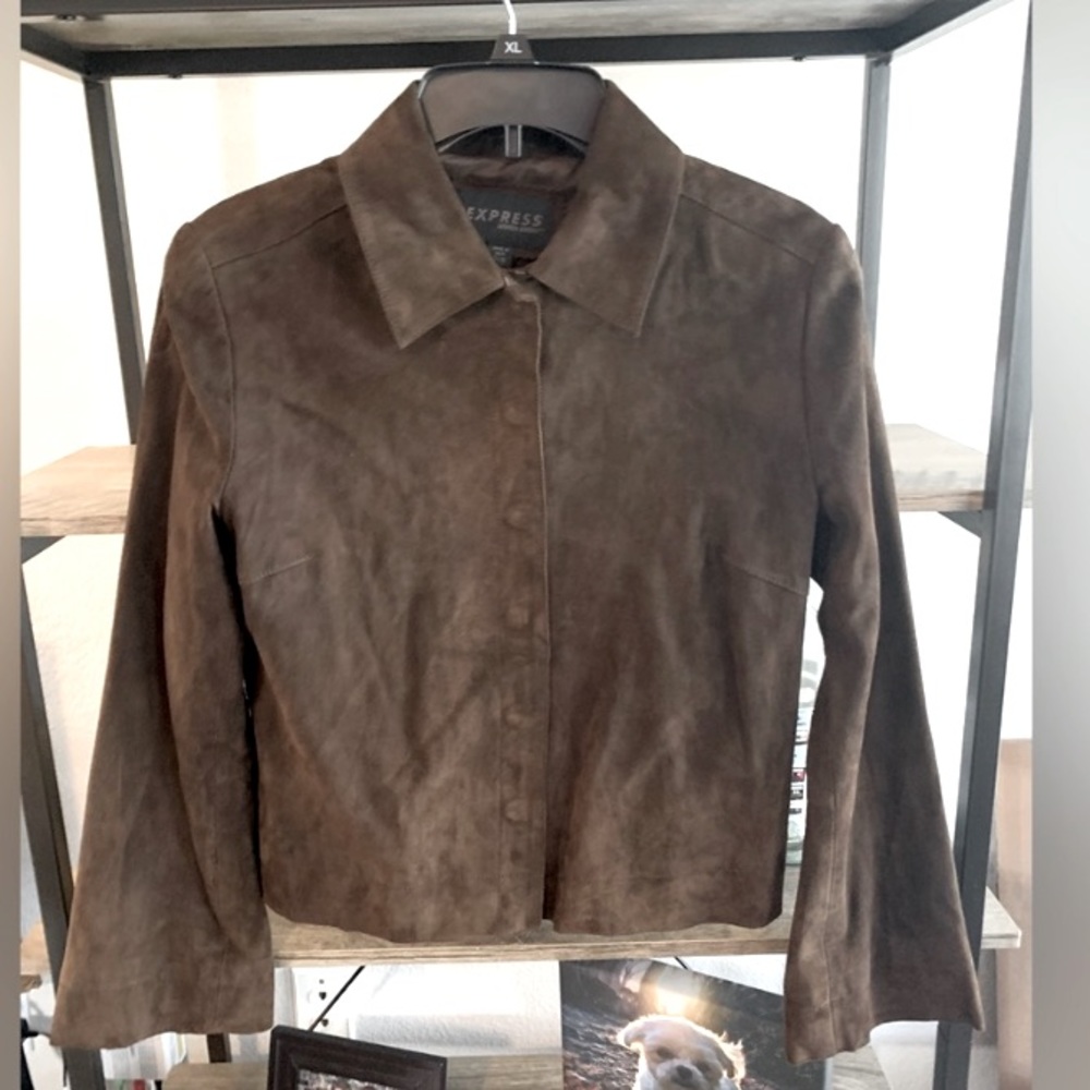 Express Brown Suede Jacked 7/8